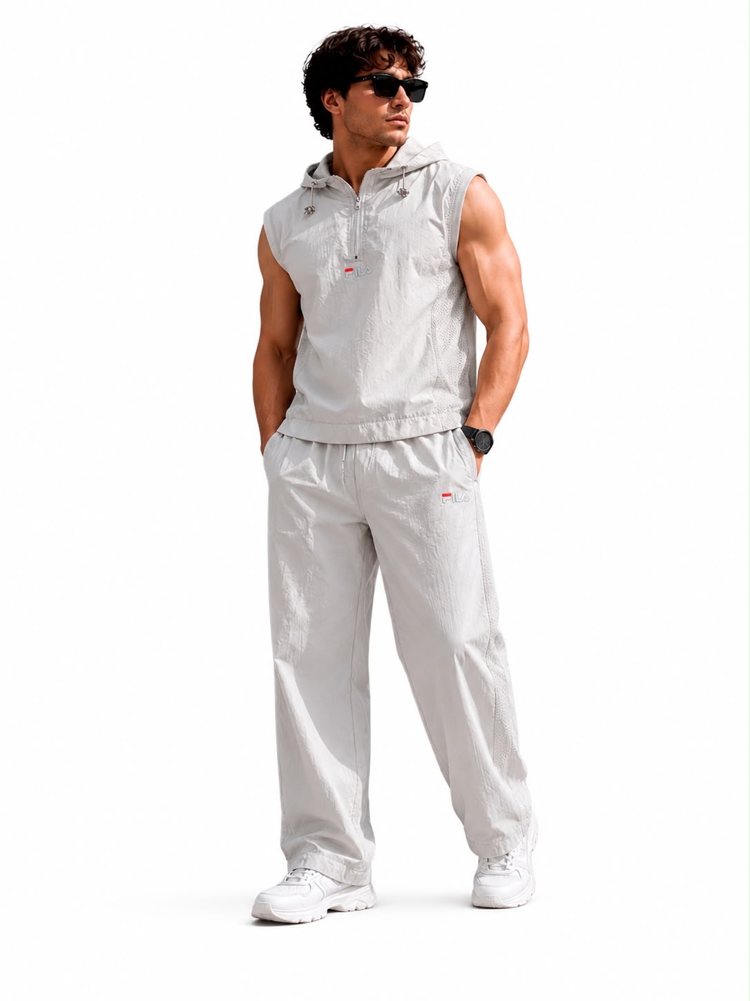 Sleeveless Hoodie Set